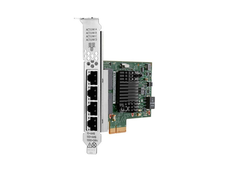 P21106-B21  Адаптер HPE Ethernet I350-T4, 4x1Gb BASE-T, PCIe(2.1), Intel, for DL325/ DL385/ Microserver Gen10 Plus