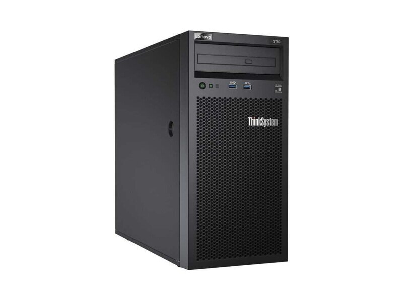 7Y48A02CEA  Сервер Lenovo ThinkSystem ST50 Tower, Xeon E-2144G 4C(3.6GHz/ 8MB/ 71W), 8GB/ 2666/ 1R/ / UDIMM), 2x1TB SATA HDD LFF, SATA RAID, Slim DVD-RW1x250W(upto 1), no p/ c, AMT
