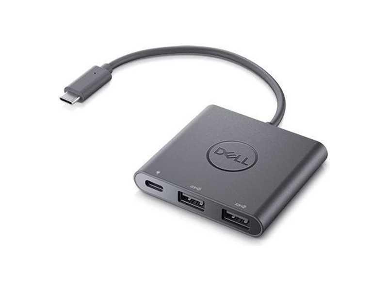 470-AEGX  Адаптер Dell USB-C to Dual USB-A with Power Pass-Through