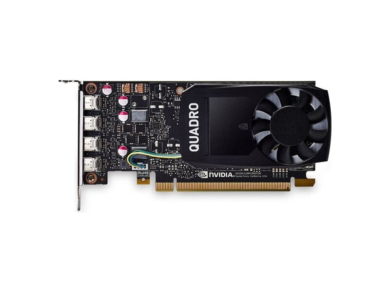 490-BDXO  Видеокарта Dell PCI-E Quadro P1000 nVidia Quadro P1000 4096Mb 128bit GDDR5/ mDPx4 oem low profile