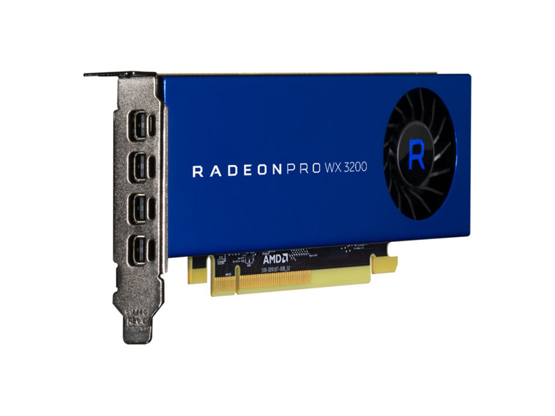 490-BFQS  Видеокарта Dell 4GB AMD Radeon Pro WX3200 (4 mDP) LP