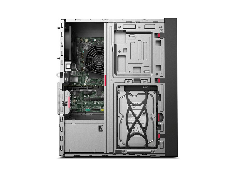 30CY003PRU  ПК Lenovo ThinkStation P330 MT i7 9700 (3)/ 16Gb/ SSD256Gb/ P1000 4Gb/ DVDRW/ CR/ Windows 10 Professional 64/ GbitEth/ 250W/ клавиатура/ мышь/ черный 1