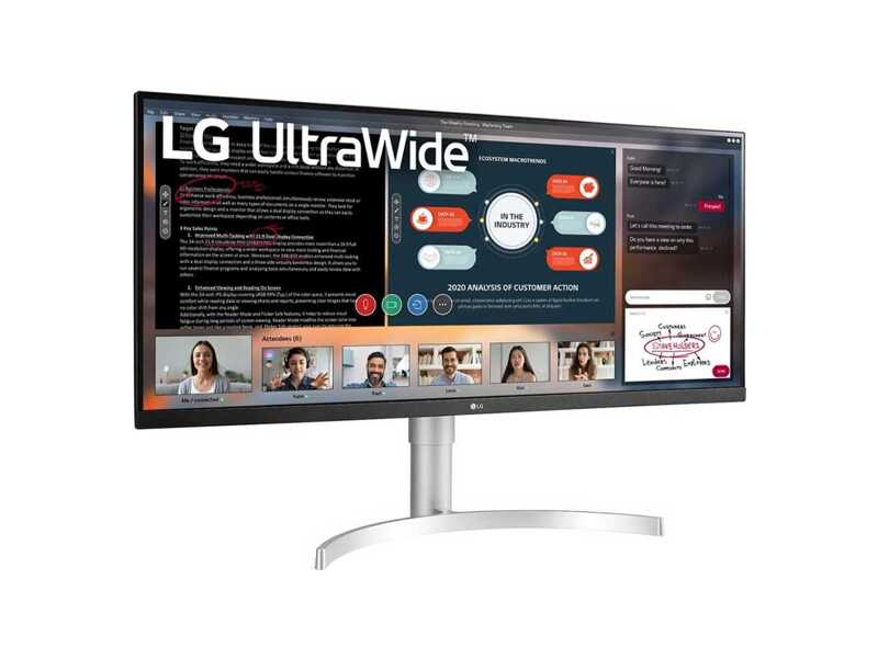 34WN650-W  Монитор LG 34'' [21:9] 2560х1080(UW-UXGA) IPS, LCD, nonGLARE, 400cd/ m2, H178°/ V178°, 1000:1, 16.7M, 5ms, 2xHDMI, DP, Height adj, Tilt, Speakers, Audio out, 2Y, White