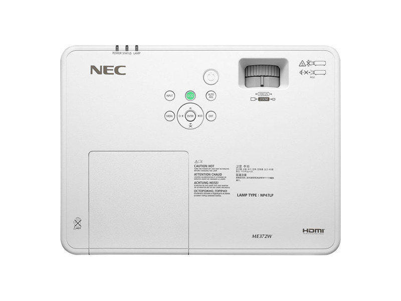 ME372W  Проектор NEC ME372W 3LCD, WXGA (1280 x 800), 3700Lm, 16:10, 16000:1, 2хHDMI, 3, 2 kg NEW 1