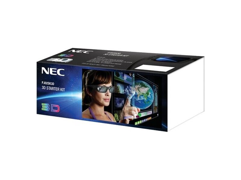 PJ02SK3D  NEC 3D Starter Kit: стерео-комплект для проекторов NEC, вкл. DLP-Link 3D стереоочки, 3D demo soft, content.