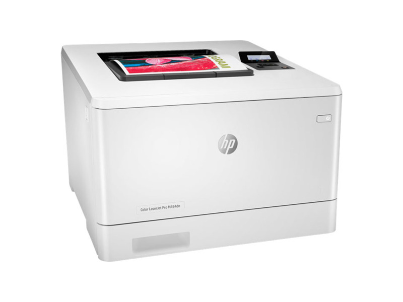 W1Y44A#B19  Принтер HP Color LaserJet Pro M454dn (A4, 600x600dpi, 27(27)ppm, ImageREt3600, 256Mb, Duplex, 2trays 50+250, USB2.0/ GigEth, ePrint, AirPrint, PS3, 4Ctgs1200pages in box, repl. CF389A)