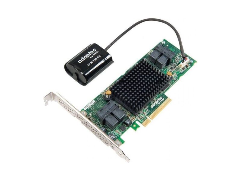 2281600-R  Adaptec RAID 81605ZQ SGL 16 int ports PCI Express 3.0 x8 SAS/ SATA 12G RAID 0, 1, 1E, 5, 6, 10, 50, 60 1024Mb