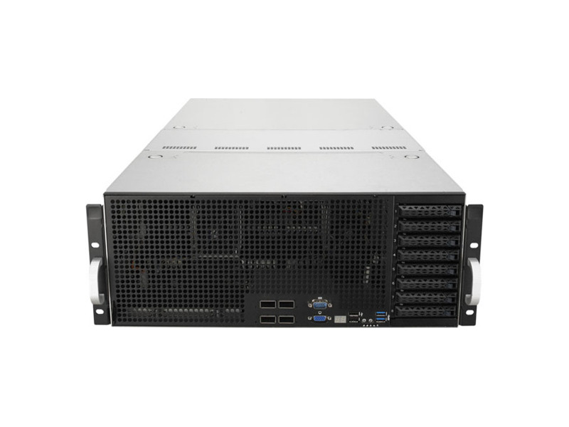 90SF00H1-M01630  ASUS Server ESC8000 G4 10G, 4U, 2xLGA3647, 8x2.5'' (2xNVMe), 2x10GbE, 24хDIMM DDR4, 8xPCIe-X16, 3x1600Вт, чёрный