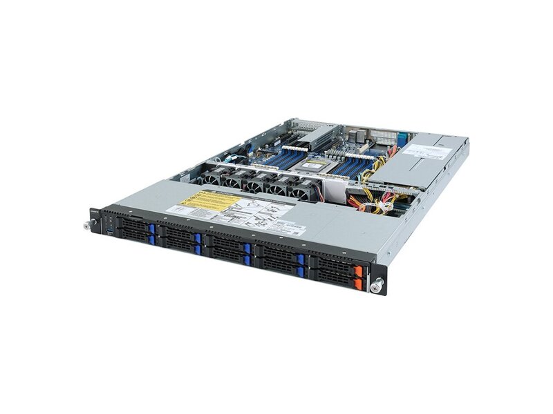 6NR152Z31MR-00  Gigabyte Rack Server R152-Z31 Single AMD EPYC 7002 series, 16 x DIMMs, 2 x 1Gb/ s LAN ports, 8 x 2.5'' SATA and 2 x 2.5 NVMe hot-swappable HDD/ SSD, 650W 80 PLUS