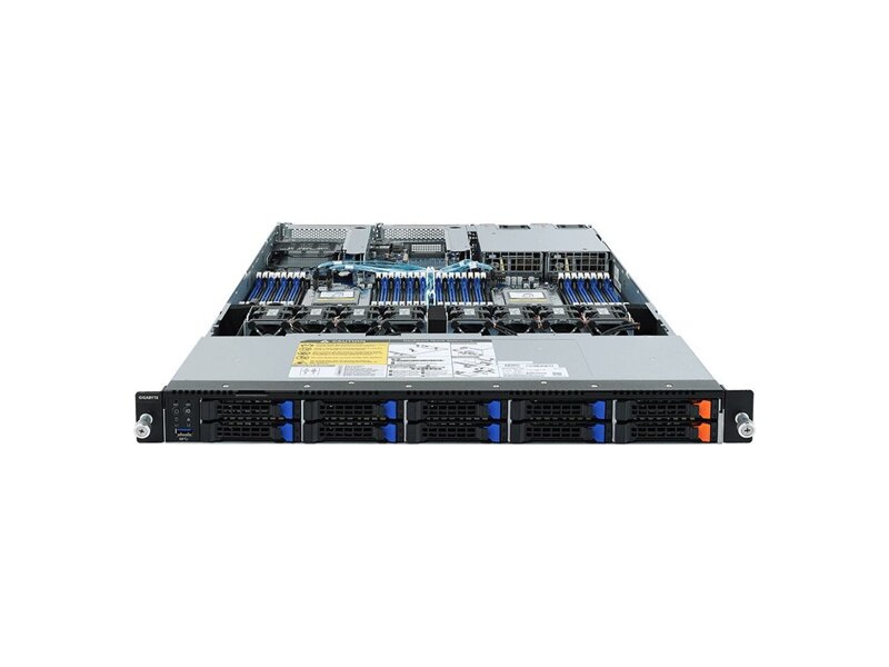 6NR182Z91MR-00  Gigabyte Rack Server R182-Z91 Dual AMD EPYC 7002, 32 x DIMMs, 2 x 1Gb/ s LAN, 8 x 2.5'' SATA and 2 x 2.5'' NVMe, Ultra-Fast M.2 with PCIe Gen3 x4, 2 x PCIe Gen4 x16, 1 x OCP 3.0 Gen4 x16, 1 x OCP 2.0 Gen3 x8, 1200W 80 PLUS Platinum 2