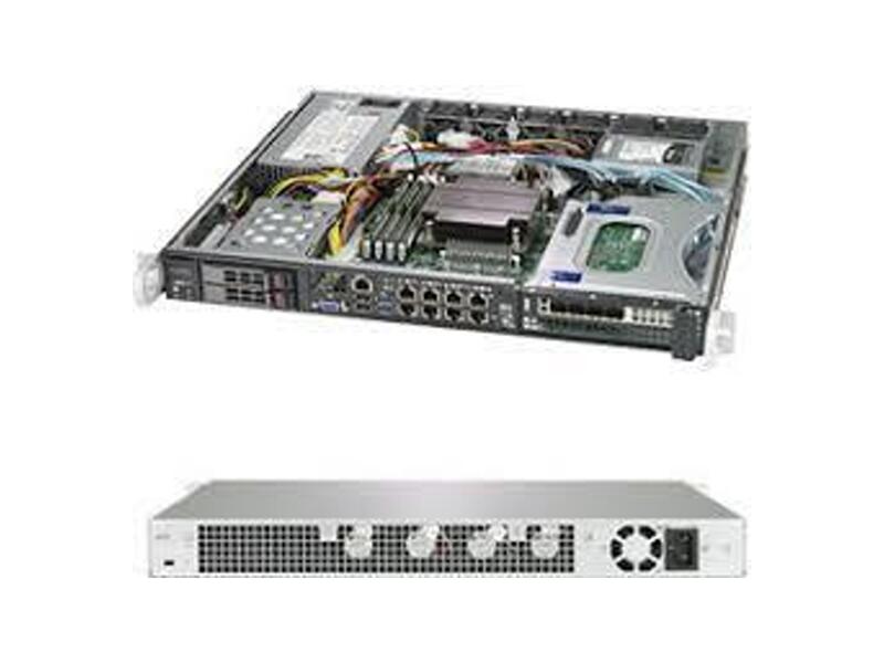 SYS-1019C-FHTN8  Supermicro SuperServer 1U 1019C-FHTN8 Single Skt Xeon E-2100, 8th Gen. Core i3, Celeron, Pentium/ 4x DIMM/ on board C246 SATA3 RAID 0, 1, 5, 10/ 2x 2.5'' Hot-swap SATA3, 2 Int. 2.5'' SATA3 (SSD only)/ 8 GbE LAN ports/ 1 PCIE 3.0 x16 (FHFL)/ 350W