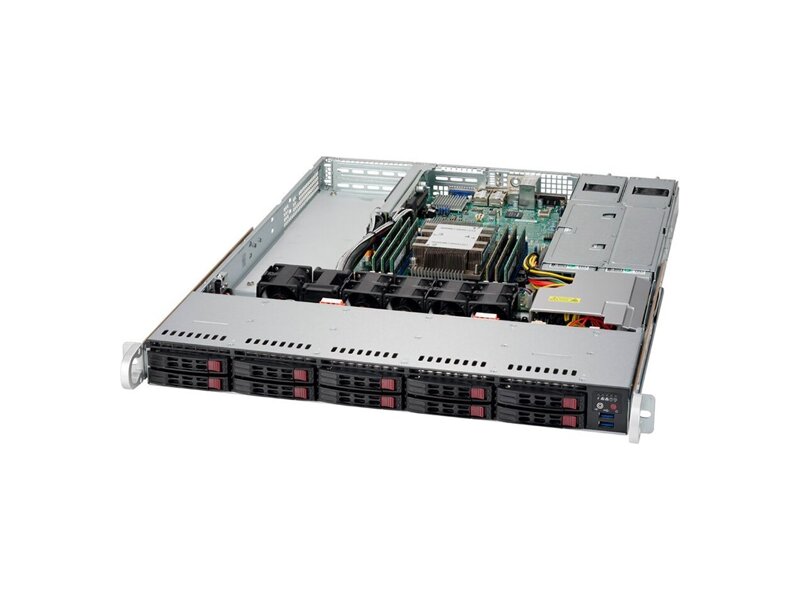 SYS-1019P-WTR  Supermicro SuperServer 1U 1019P-WTR no CPU(1) Scalable/ TDP 70-205W/ no DIMM(6)/ on board C622 RAID 0/ 1/ 5/ 10/ no HDD(10)/ 2x10GE/ 2xPCIEx16, 1xPCIEx8/ 2xR500W Platinum