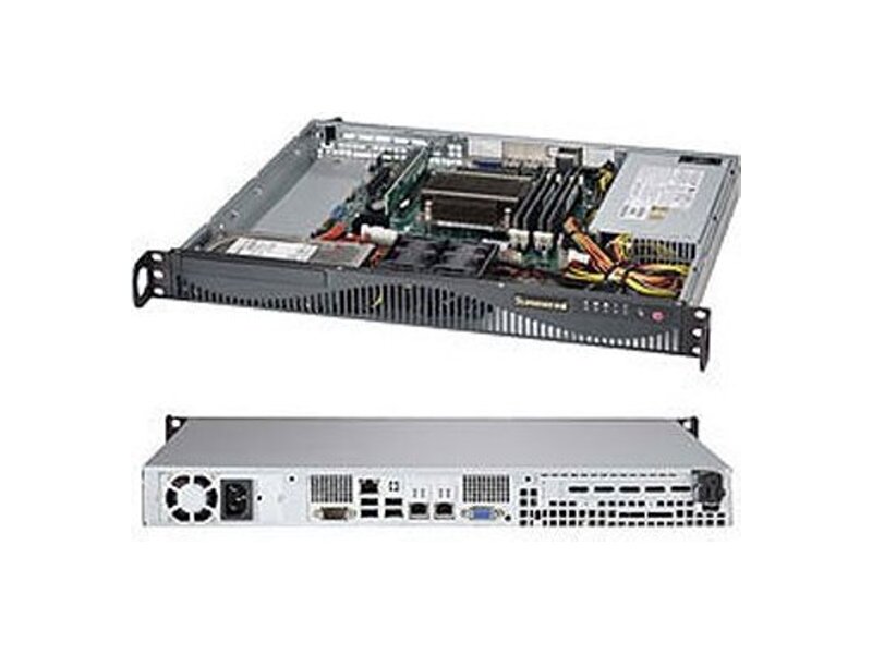 SYS-5018D-MF  Supermicro SuperServer 1U 5018D-MF no CPU(1) E3-1200v3/ v4, 4thGenCorei3, Pent, Cel/ no DIMM(4)/ on board C222 RAID 0/ 1/ no HDD(2)/ 2xGE/ 1xPCIEx8/ 1x350W 1