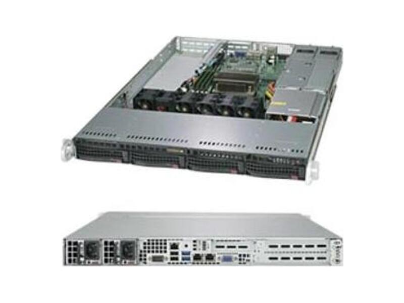 SYS-5019C-WR  Supermicro SuperServer 1U 5019C-WR, Single Skt H4 E-2100 series, 4x DIMM, 4x 3.5'' Hot-swap, 2 GbE LAN ports, 1 dedicated IPMI LAN, 1 PCI-E 3.0 x16 or 2 PCI-E x8, 1 PCI-E 3.0 x4 (in x8) slot; 500W RPSU