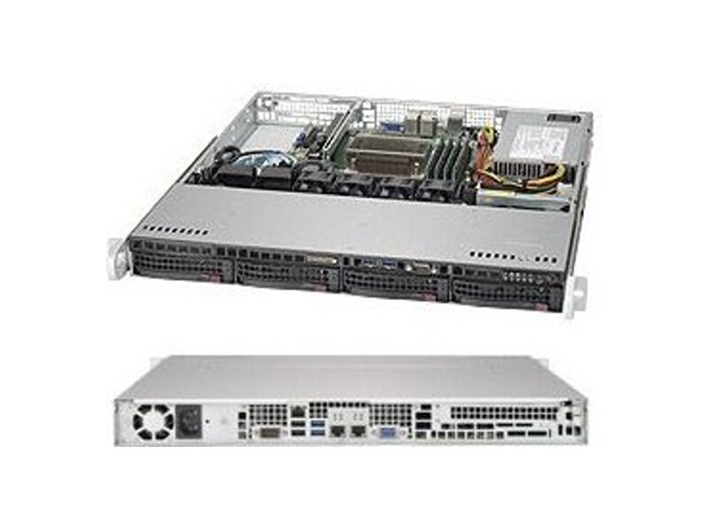 SYS-5019S-M  Supermicro SuperServer 1U 5019S-M no CPU(1) E3-1200v6/ v5, 7th/ 6thGenCorei3/ no DIMM(4)/ on board C236 RAID 0/ 1/ 5/ 10/ no HDD(4)/ 2xGE/ 1xPCIEx8, 1xM.2 connector/ 1x350W Platinum