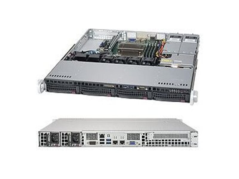 SYS-5019S-MR  Supermicro SuperServer 1U 5019S-MR no CPU(1) E3-1200v6/ v5, 7th/ 6thGenCorei3/ no DIMM(4)/ on board C236 RAID 0/ 1/ 5/ 10/ no HDD(4)/ 2xGE/ 1xPCIEx8, 1xM.2 connector/ 2xR400W Platinum