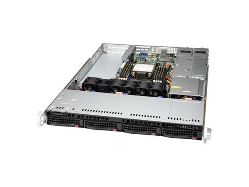 SYS-510P-WT  Supermicro SuperServer 1U 510P-WT LGA-4189, TDP 270W, Intel C621A, 8xDDR4, 4x 3.5'' NVMe/ SATA drive bays (4x 3.5'' NVMe hybrid), SATA3 (6Gbps), 2xPCI-E 4.0 x16 FHFL, 1 PCI-E 4.0 x16 LP, 2xRJ45 10GBase-T, 1xRJ45 IPMI, 5xUSB 3.2, 4xUSB 2.0, 1xVGA, 2 COM, 1x6