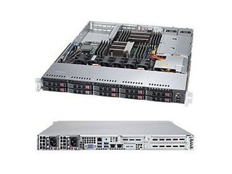 SYS-1028R-WC1R  Supermicro SuperServer 1U 1028R-WC1R no CPU(2) E5-2600v3/ v4/ no DIMM(16)/ on board C612 RAID 0/ 1, SAS3(3108)/ no HDD(10)/ 2xGE/ 2xPCIEx16/ 2x700W