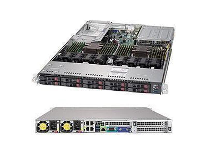 SYS-1029U-E1CR4  Supermicro SuperServer 1U 1029U-E1CR4 Dual Skt Xeon Scalable/ 24x DIMM/ on board C621 SATA3 RAID 0, 1, 5, 10/ 10x 2.5'' Hot-swap/ 4 Gigabit Ethernet LAN/ 2 PCI-E 3.0 x16 FH, 2 PCI-E 3.0 x8 (1 LP, 1 int. LP)/ R750W