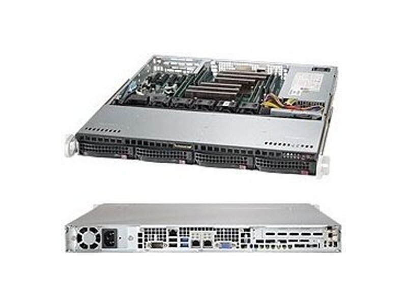 SYS-6018R-MT  Supermicro SuperServer 1U 6018R-MT no CPU(2) E5-2600v3/ v4/ no DIMM(8)/ on board C612 RAID 0/ 1/ 5/ 10/ no HDD(4)/ 2xGE/ 1xPCIEx8/ 1x480W