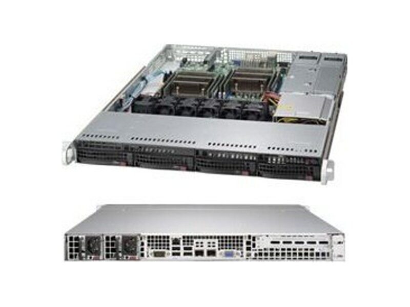 SYS-6018R-TDTPR  Supermicro SuperServer 1U 6018R-TDTPR no CPU(2) E5-2600v4/ v3/ no DIMM(8)/ on board C612 SATA3(6G) RAID 0/ 1/ 5/ 10/ no HDD(4)/ 2x10GE/ 1xPCIEx8/ 2x500W