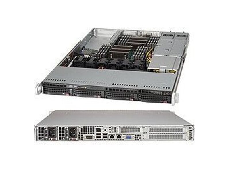 SYS-6018R-WTR  Supermicro SuperServer 1U 6018R-WTR no CPU(2) E5-2600v3/ v4 no DIMM(16)/ on board C612 RAID 0/ 1/ 5/ 10/ no HDD(4)/ 2xGE/ 2xPCIEx16, 1xPCIEx8/ 2x750W