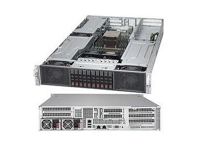 SYS-2028GR-TR  Supermicro SuperServer 2U 2028GR-TR no CPU(2) E5-2600v3/ v4/ no DIMM(16)/ on board C612 RAID 0/ 1/ 5/ 10/ no HDD(10)/ 2xGE/ 4xPCIEx16, 1xPCIEx8/ 2x2000W