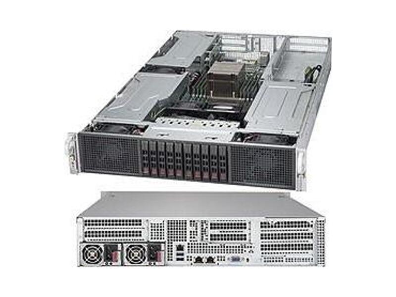 SYS-2028GR-TRHT  Supermicro SuperServer 2U 2028GR-TRHT no CPU(2) E5-2600v3/ v4/ no DIMM(16)/ on board C612 RAID 0/ 1/ 5/ 10/ no HDD(10)/ 2x10GE/ 6xPCIEx16, 1xPCIEx8/ 2x2000W