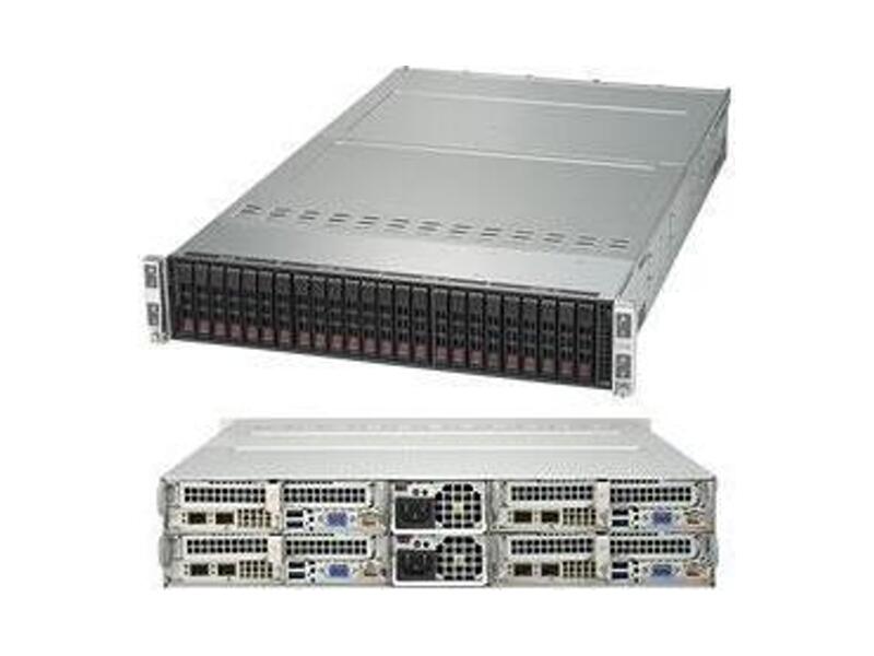 SYS-2028TP-HC1R-SIOM  Supermicro SuperServer 2U 2028TP-HC1R-SIOM Dual Skt Xeon E5-2600v4/ v3/ 16x DIMM/ on board C612 SAS3 RAID 0, 1, 5, 6, 10, 50, 60 / 6x 2.5'' Hot-swap SAS/ SATA/ 1 Dedicated IPMI LAN port/ 1 PCI-E 3.0 x16 (LP), 1 PCI-E 3.0 x8 (LP), 1 SIOM card/ R2000W