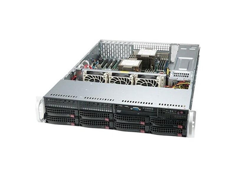 SYS-620P-TRT  Supermicro SuperServer 2U 620P-TRT LGA-4189, TDP 270W, Intel C621A, 18xDDR4, 8x 3.5'' hot-swap, SATA3 (6Gbps), 4xPCI-E 4.0 x16 LP, 2xPCI-E 4.0 x8 LP 2xRJ45 10GBase-T, 1xRJ45 IPMI, 4xUSB 3.0, 2xUSB 2.0, 1xVGA, 2 COM, 2x1200W