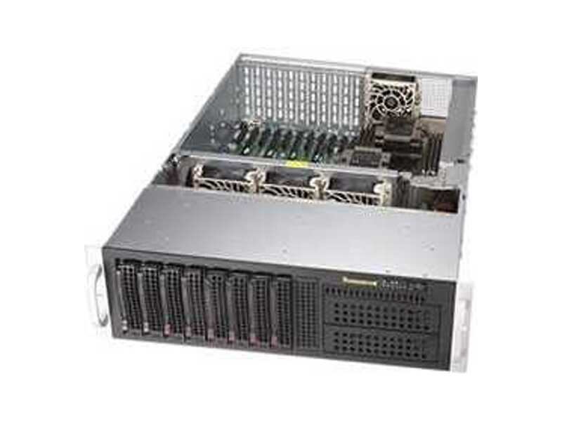 SYS-6039P-TXRT  Supermicro SuperServer 3U 6039P-TXRT, Dual Skt, 16x DIMM, on board C621, SATA3 RAID 0, 1, 5, 10, 8 Hot-swap 3.5'', 2 PCIE 3.0 x16, 2 PCIE 3.0 x16 (or 4 PCIE 3.0 x8), 4 PCI-E 3.0 x8, 1 PCIE 3.0 x4 (in x8 slot), 2x 10GBase-T LAN, R980W
