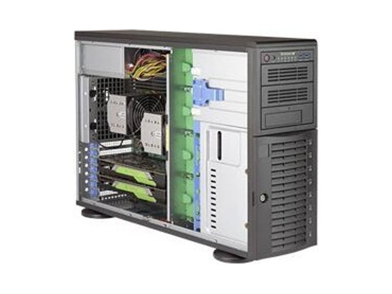 SYS-7049A-T  Supermicro SuperWorkstation 4U 7049A-T no CPU(2) Scalable/ TDP 70-205W/ no DIMM(16)/ on board C621 SATA3(6G) RAID 0/ 1/ 5/ 10/ no HDD(8)/ 2xGE/ 4xPCIEx16, 2xPCIEx8/ 7.1 HD Audio/ 1200W