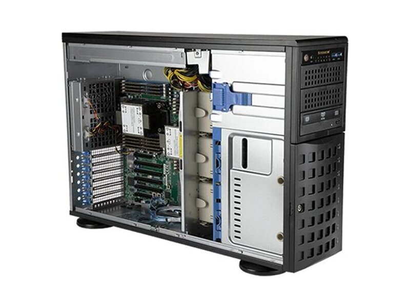 SYS-740P-TR  Supermicro SuperServer 4U 740P-TR noCPU(2)3rd GenScalable/ TDP 270W/ no DIMM(18)/ SATARAID HDD(8)LFF/ 2x1GbE/ 2x1200W