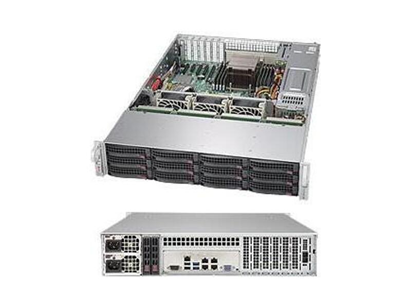 SSG-5028R-E1CR12L  Supermicro SuperStorage Server 2U 5028R-E1CR12L no CPU(1) E5-2600v3/ v4/ no DIMM(8)/ on board C612 SAS3(3008) RAID 0/ 1/ 10/ no HDD(12), opt.2x2.5(rear)/ 4xGE/ 2xPCIEx4, 3xPCIEx8, 1xPCIEx2/ 1x920W