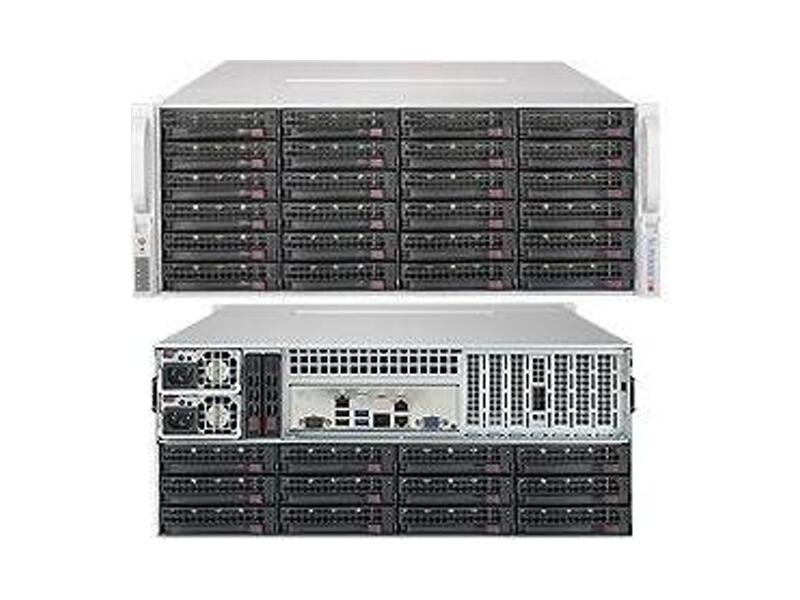 SSG-5049P-E1CTR36L  Supermicro SuperStorage Server 4U 5049P-E1CTR36L no CPU(1) Scalable/ TDP 70-205W/ no DIMM(8)/ on board C622 SATA3 RAID 0/ 1/ 5/ 10, SAS3(3008) RAID 0/ 1/ 10/ no HDD(36), opt.2x2.5(rear)/ 2x10GE/ 1xPCIEx16, 2xPCIEx8, 1xPCIEx4/ 2x1200W