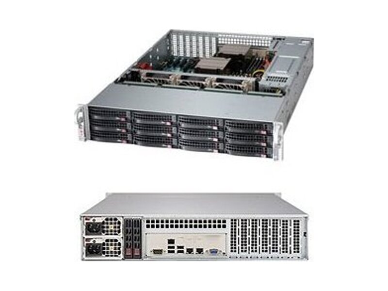 SSG-6028R-E1CR12N  Supermicro SuperStorage Server 2U 6028R-E1CR12N no CPU(2) E5-2600v3/ v4/ no DIMM(24)/ on board C612 SAS3(3108) RAID 0/ 1/ 5/ 6/ 10/ 50/ 60, SATA3 RAID 0/ 1/ 5/ 10/ no HDD(12)/ 4x10GE/ 2xPCIEx16, 3xPCIEx8, 1xPCIEx4, JBODExpPort/ 2x920W