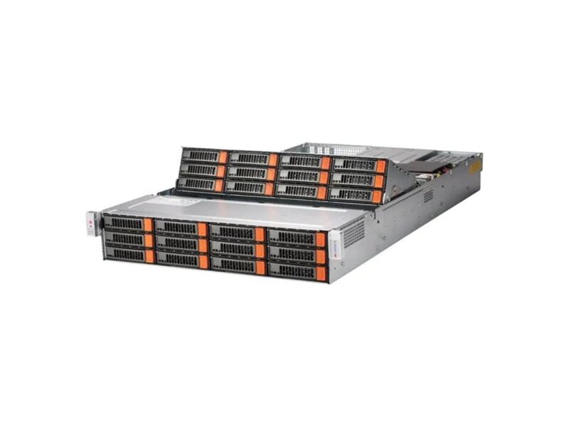 SSG-6029P-E1CR24H  Supermicro SuperStorage Server 2U 6029P-E1CR24H Dual Skt, 24x DIMM, on board C621, SAS3 RAID 0, 1, 5, 6, 10, 50, 60, SATA3 RAID 0, 1, 5, 10, 24 Hot-swap 3.5'' SAS3/ SATA3, 2 Hot-swap 2.5'' SATA3, 2 PCIE 3.0 x16, 1 PCIE 3.0 x8, 1 SIOM card, R1600W