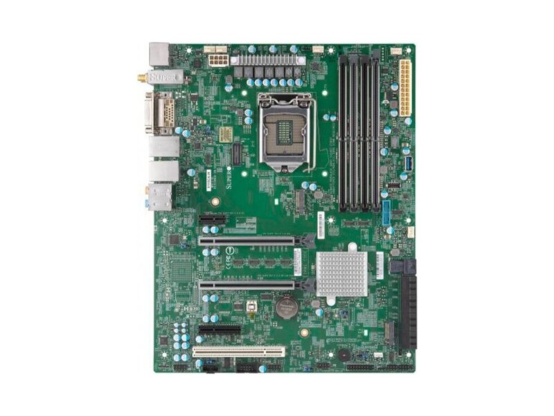 MBD-X11SCA-W-O  Supermicro Server motherboard MBD-X11SCA-W-O, Single socket, LGA-1151 Intel C246, 4xDDR4, 2x1GbE LAN, 8xSATA3 6G, RAID 0, 1, 5, 10, 2xUSB 2.0 + 8xUSB 3.1, 1 HDMI, 1 DVI-D, 1 DP, 1xCOM, 2xPCI-E 3.0 x16, 1xPCI-E 3.0 x4, 1xPCI-E 3.0 x1, ATX, Ret.