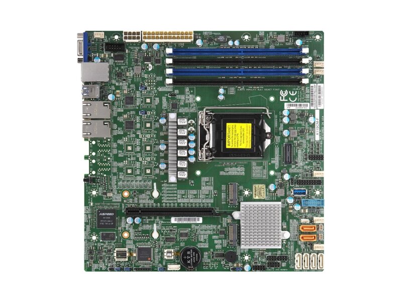 MBD-X11SCM-F-B  Supermicro Server motherboard MBD-X11SCM-F-B, Single skt H4, Dual GbE LAN with Intel i210-AT, 8 SATA3 via C236; RAID 0, 1, 5, 10