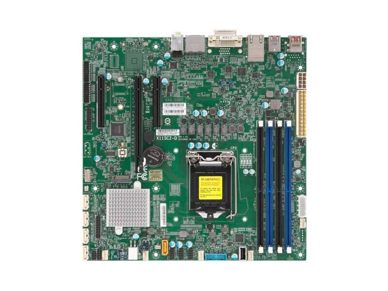 MBD-X11SCZ-Q-B  Supermicro Server motherboard MBD-X11SCZ-Q-B, Single socket, Intel Q370, 4 DIMM slots, 5xSATA3 6G, 1 PCI-E 3.0 x16, 2 PCI-E 3.0 x4 (in x8 slot), uATX