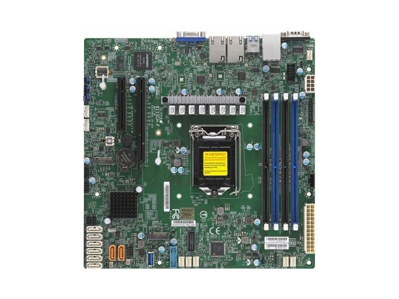 MBD-X11SCH-F  Supermicro Server motherboard MBD-X11SCH-F, Single socket H4 (LGA 1151), Intel C246, 4 DIMM slots, 8 SATA3; RAID 0, 1, 5, 10; 2x 1GbE LAN with Intel I210-AT; 1 PCI-E 3.0 x8 (in x16) and 1 PCI-E 3.0 x8 slots, Micro-ATX