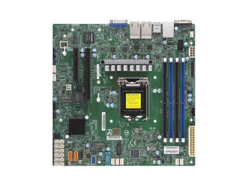 MBD-X11SCH-LN4F  Supermicro Server motherboard MBD-X11SCH-LN4F, Single socket, Intel C246, 4xDDR4, 8xSATA3 6G, 1 PCI-E 3.0 x8 (in x16) and 1 PCI-E 3.0 x8 slots, 4xGE i210, Micro-ATX