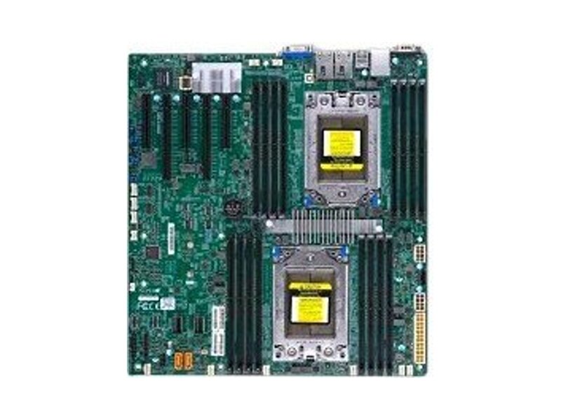 MBD-H11DSI-B  Supermicro Server motherboard MBD-H11DSI-B, Dual socket, AMD EPYC 7001/ 7002, 16xDDR4, 10xSATA3, M.2, 2x1GbE (i350), IPMI, 2xPCI-Ex16 + 3xPCI-Ex8, Video port, EATX