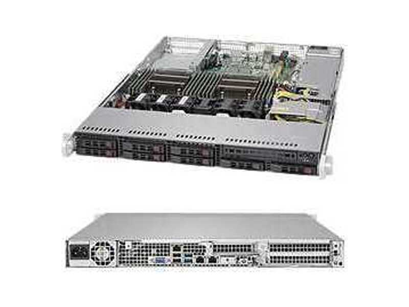 CSE-113AC2-605WB  Supermicro SuperChassis 113AC2-605WB Rack 1U, 8x2.5'' HS SAS3/ SATA3 (2 NVMe Ports), 2xFH 1xLP, 600W, EATX/ 13.68''x 13''