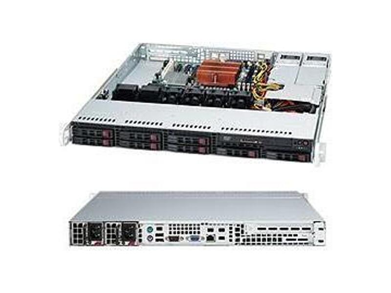 CSE-113MTQ-R400CB  Supermicro SuperChassis 113MTQ-R400CB Rack 1U, 8x2.5''' HotSwap, 1xFH, R400W, microATX/ ATX