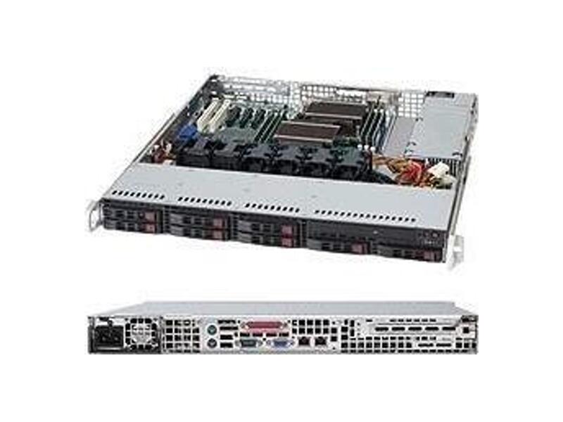 CSE-113TQ-600CB  Supermicro SuperChassis 113TQ-600CB Rack 1U, 8x2.5''' HotSwap, 1xFH/ FL, 600W, EATX and 13.68''x13''