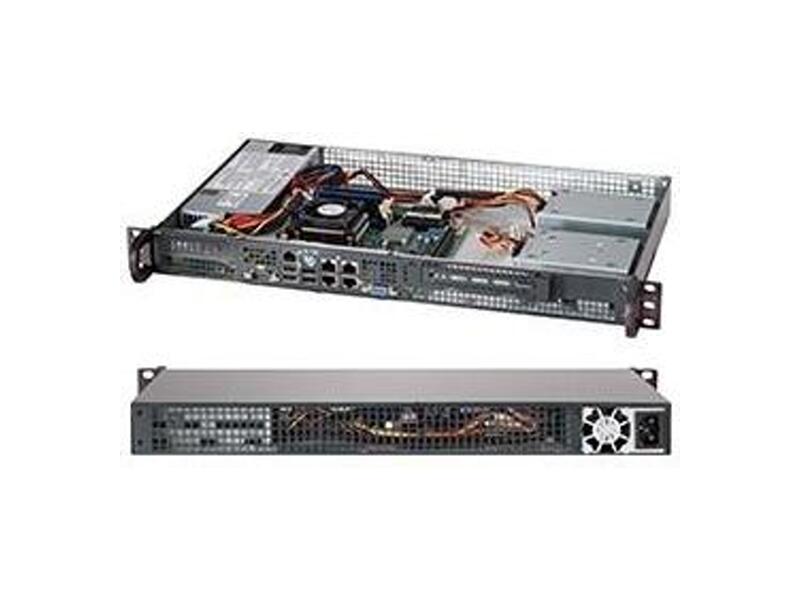 CSE-505-203B  Supermicro SuperChassis 505-203B 9.8'' Mini 1U, 1x3.5'' int. drive bay with 1xHalf-height, Half-length PCIE, 1xFH/ HL, 200W, miniATX