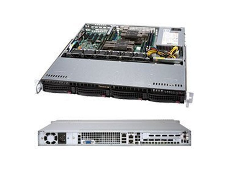 CSE-813MF2TQC-505CB  Supermicro SuperChassis 813MF2TQC-505CB Rack 1U, 4x 3.5'' HS SAS/ SATA, 1xFH, 500W, 12''x 10'', 9.6''x 9.6''