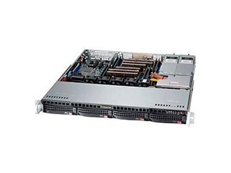 CSE-813MFTQ-R400CB  Supermicro SuperChassis 813MFTQ-R400CB Rack 1U, 4x 3.5'' HS SAS/ SATA, 1xFH, 400W, 12''x 10''/ 9.6''x 9.6''