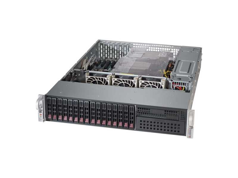 CSE-213AC-R1K23LPB  Корпус Supermicro Black 2U SC213 Chassis w/ SAS3 BPN, Redundant 1200W PWS